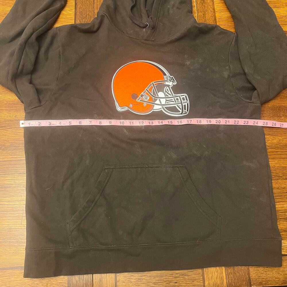 XL Cleveland Browns Hoodie NFL Football Pullover Sweatshirt Brown Orange - Picture 4 of 4